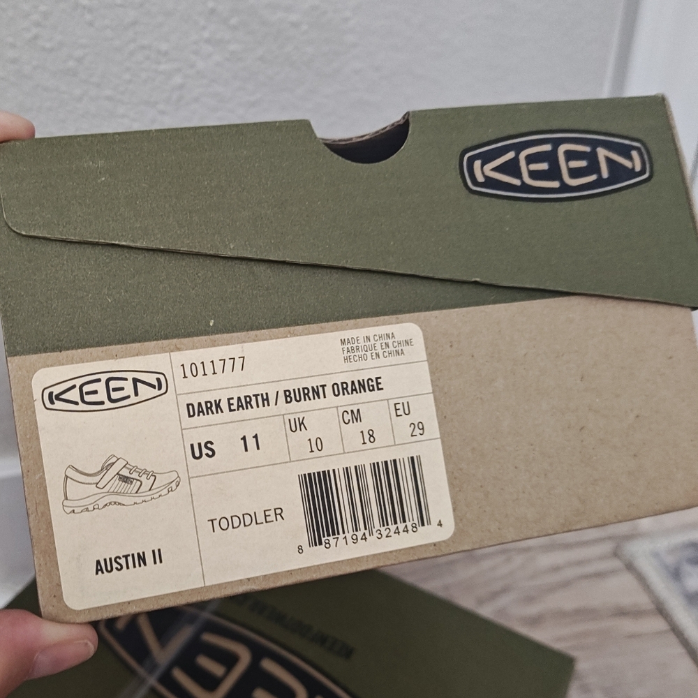 Keen Austin II Shoes Leather Oxford Brown Orange Water Resistant New in Box 11 - Picture 9 of 10